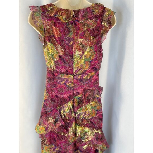 NWT Nicole Miller Pink Asymmetric High Low Silk Gown $660 - Picture 7 of 13